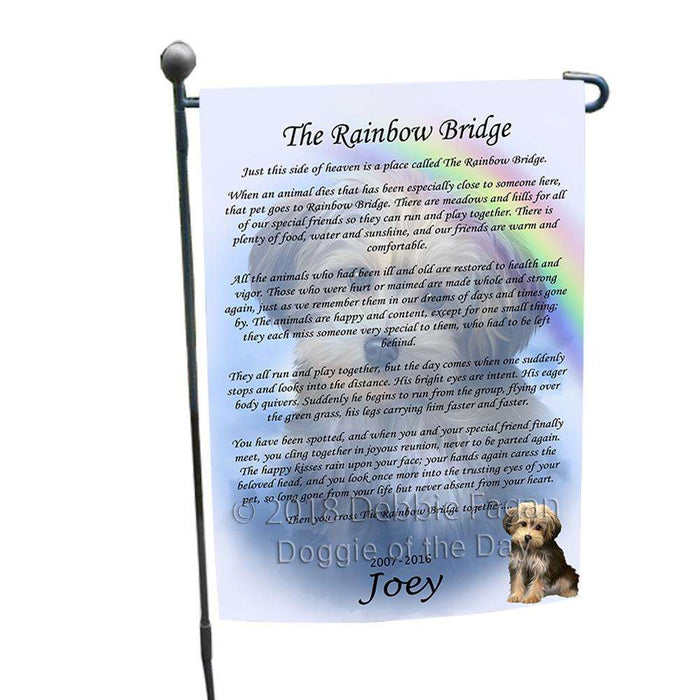 Rainbow Bridge Yorkipoo Dog Garden Flag GFLG52783