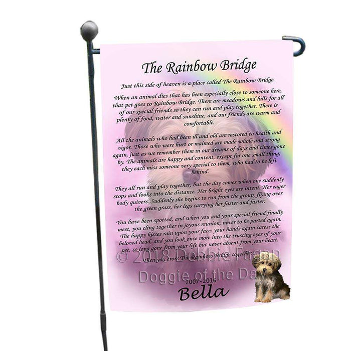 Rainbow Bridge Yorkipoo Dog Garden Flag GFLG52784