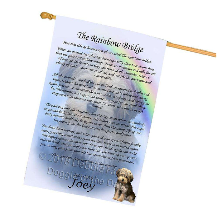 Rainbow Bridge Yorkipoo Dog House Flag FLG52919