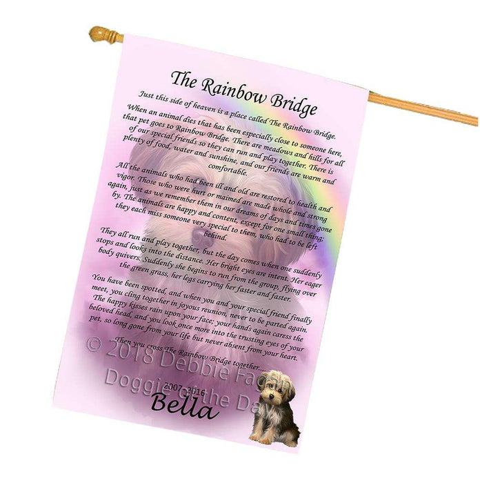 Rainbow Bridge Yorkipoo Dog House Flag FLG52920