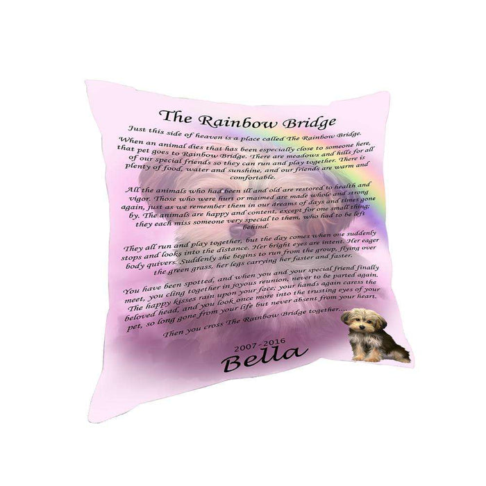 Rainbow Bridge Yorkipoo Dog Pillow PIL67512