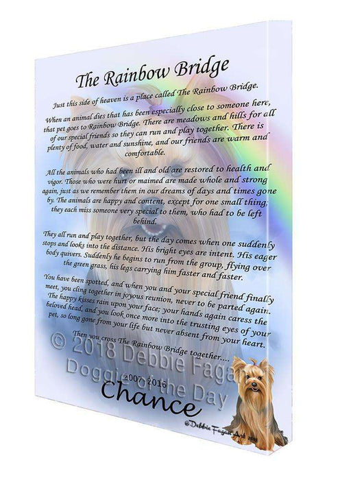 Rainbow Bridge Yorkshire Terrier Dog Canvas Print Wall Art Décor CVS92357
