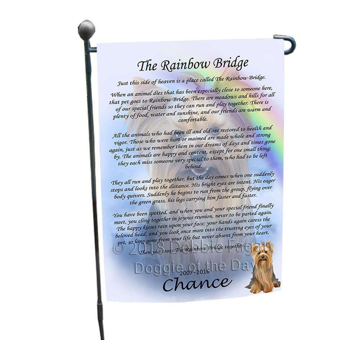 Rainbow Bridge Yorkshire Terrier Dog Garden Flag GFLG52785