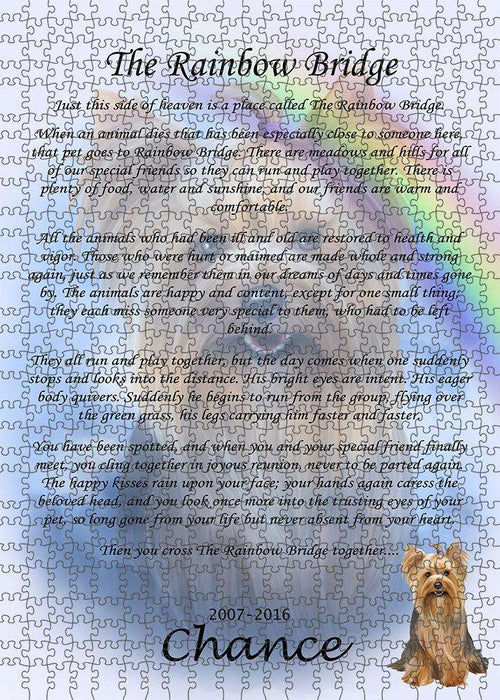 Rainbow Bridge Yorkshire Terrier Dog Puzzle with Photo Tin PUZL62451