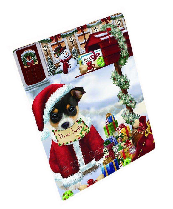 Rat Terrier Dog Dear Santa Letter Christmas Holiday Mailbox Dog Art Portrait Print Woven Throw Sherpa Plush Fleece Blanket D115