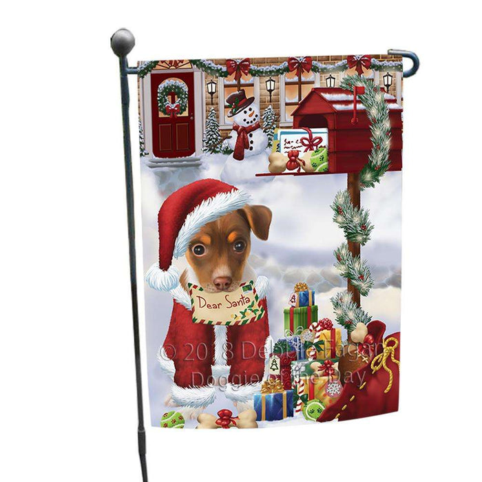 Rat Terrier Dog Dear Santa Letter Christmas Holiday Mailbox Garden Flag GFLG53983