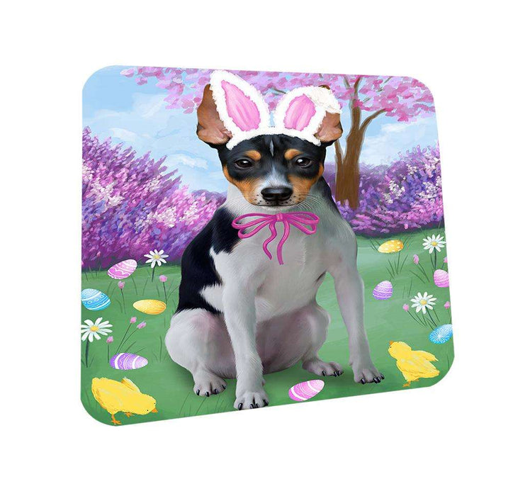Rat Terrier Dog Easter Holiday Coasters Set of 4 CST49188