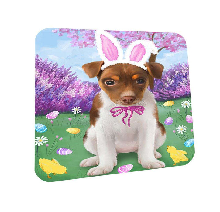 Rat Terrier Dog Easter Holiday Coasters Set of 4 CST49191