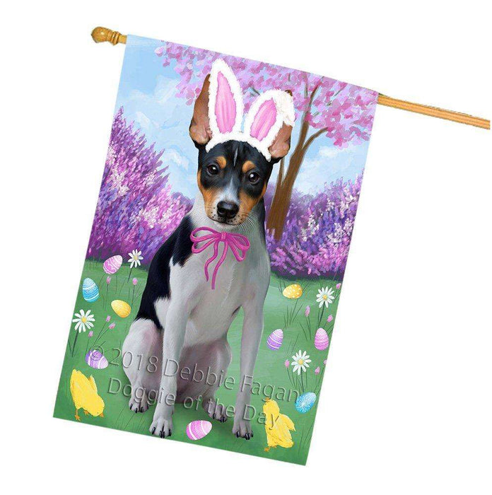Rat Terrier Dog Easter Holiday House Flag FLG49328