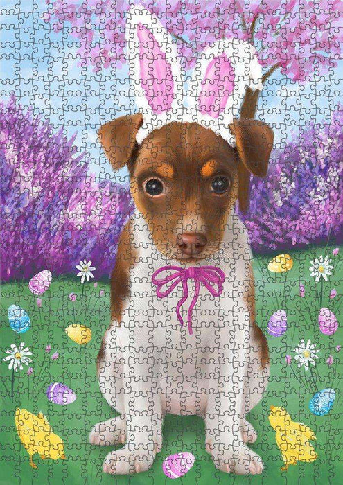 Rat Terrier Dog Easter Holiday Puzzle with Photo Tin PUZL51270