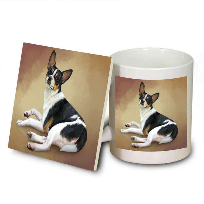 Rat Terrier Dog Mug and Coaster Set MUC48061