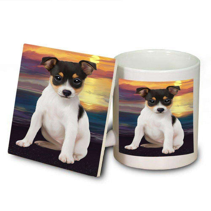 Rat Terrier Dog Mug and Coaster Set MUC48506