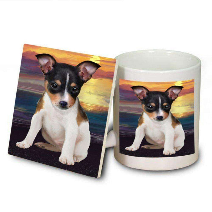 Rat Terrier Dog Mug and Coaster Set MUC48507