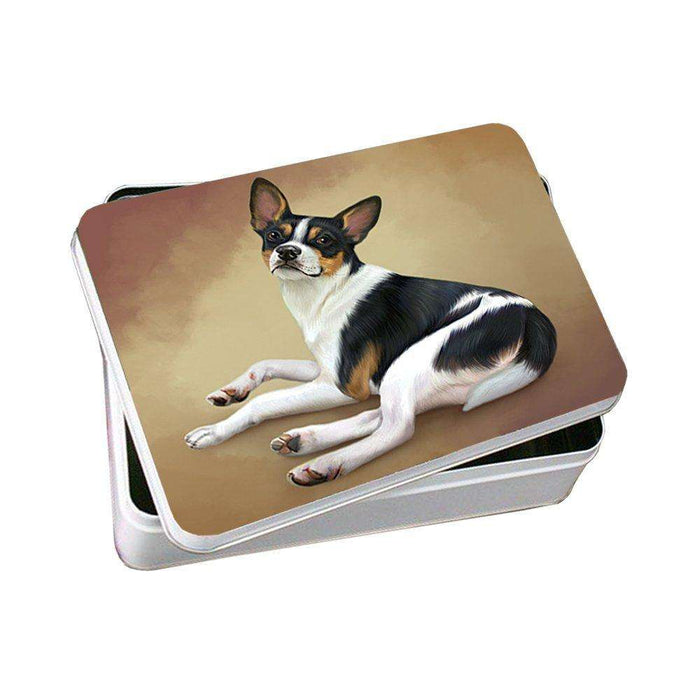 Rat Terrier Dog Photo Storage Tin PITN48069