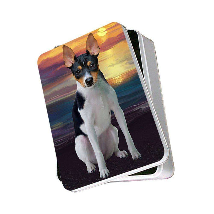 Rat Terrier Dog Photo Storage Tin PITN48513