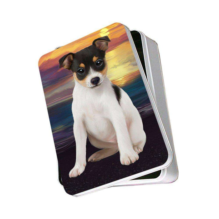 Rat Terrier Dog Photo Storage Tin PITN48514