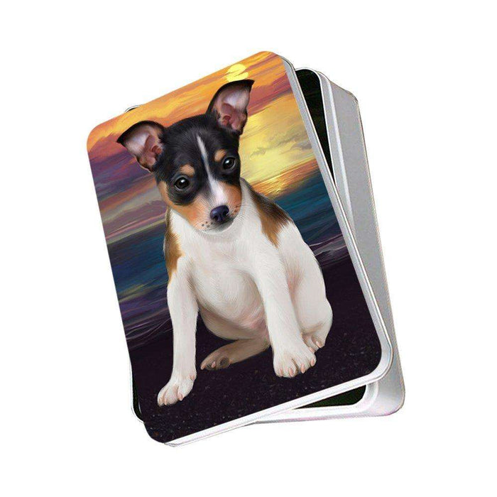 Rat Terrier Dog Photo Storage Tin PITN48515