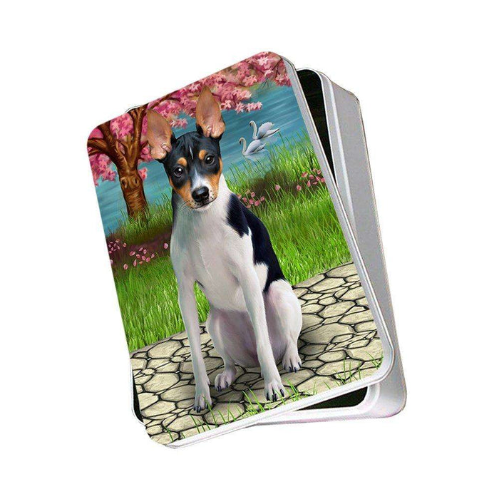 Rat Terrier Dog Photo Storage Tin PITN48520