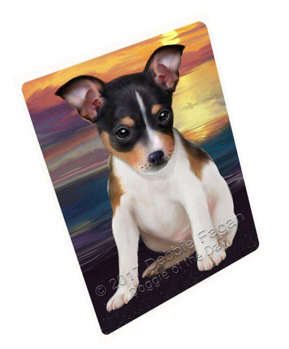 Rat Terrier Dog Tempered Cutting Board C49386