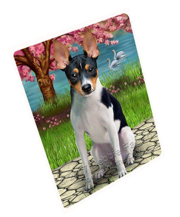 Rat Terrier Dog Tempered Cutting Board C49401