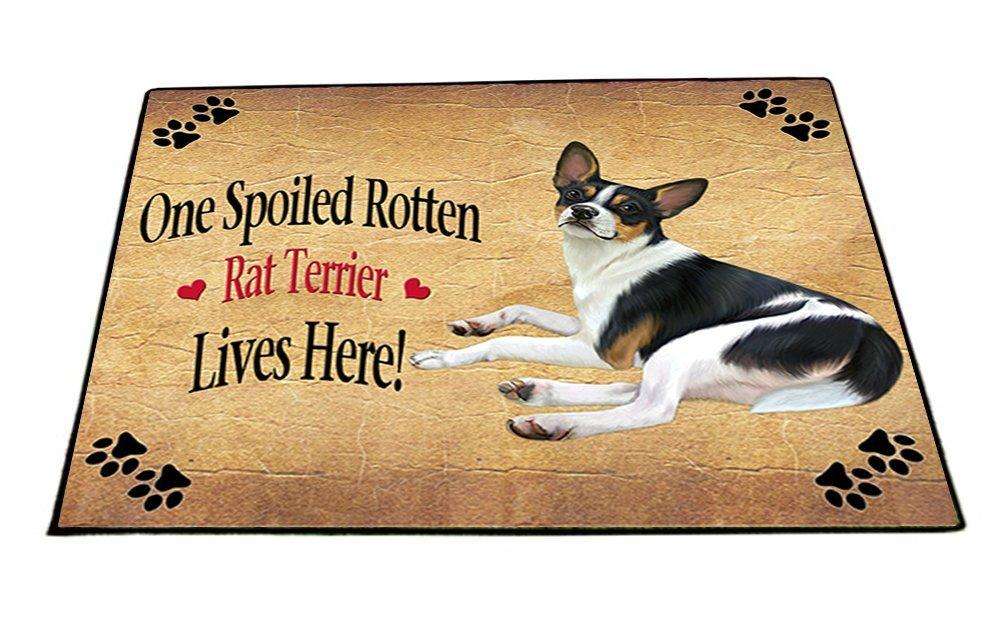 Rat Terrier Spoiled Rotten Dog Indoor/Outdoor Floormat