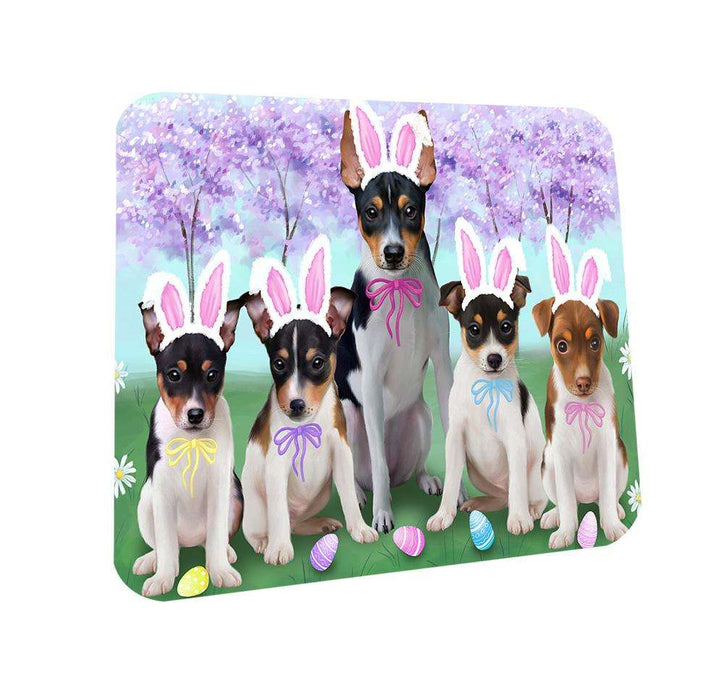 Rat Terriers Dog Easter Holiday Coasters Set of 4 CST49189