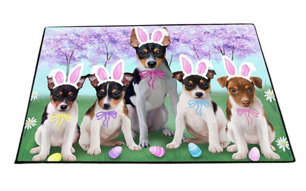 Rat Terriers Dog Easter Holiday Floormat FLMS49635