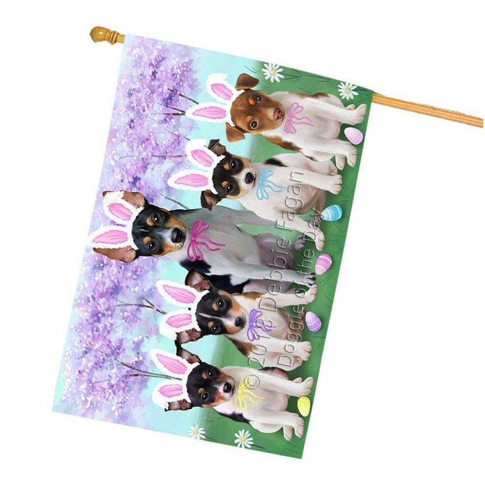 Rat Terriers Dog Easter Holiday House Flag FLG49329