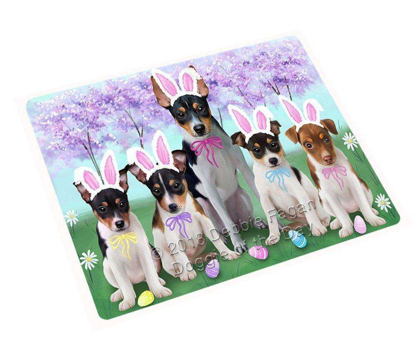 Rat Terriers Dog Easter Holiday Tempered Cutting Board C51960