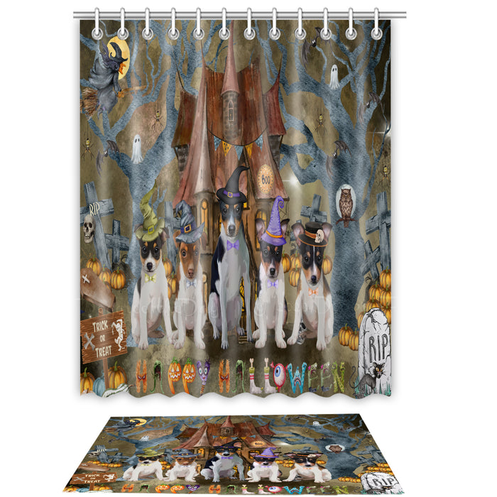 Rat Terrier Shower Curtain with Bath Mat Set: Explore a Variety of Designs, Personalized, Custom, Curtains and Rug Bathroom Decor, Dog and Pet Lovers Gift