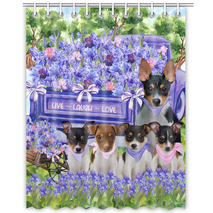 Rat Terrier Shower Curtain: Explore a Variety of Designs, Custom, Personalized, Waterproof Bathtub Curtains for Bathroom with Hooks, Gift for Dog and Pet Lovers