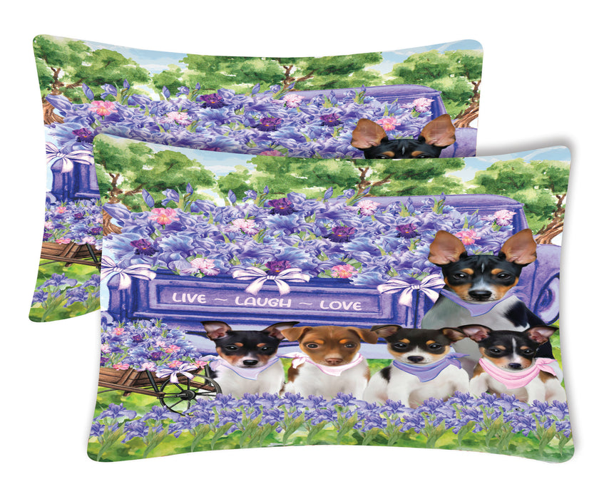 Rat Terrier Pillow Case, Standard Pillowcases Set of 2, Explore a Variety of Designs, Custom, Personalized, Pet & Dog Lovers Gifts