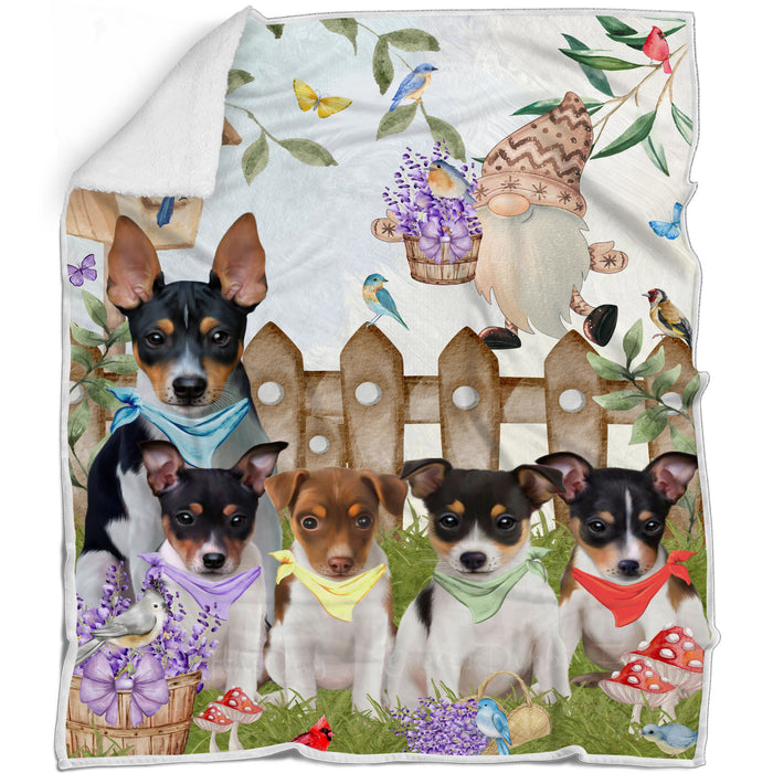Rat Terrier Blanket: Explore a Variety of Personalized Designs, Bed Cozy Sherpa, Fleece and Woven, Custom Dog Gift for Pet Lovers