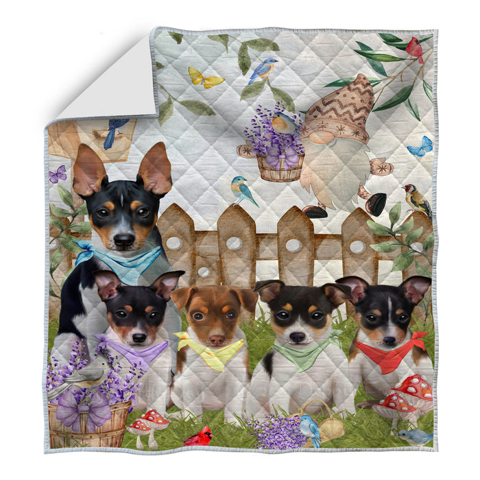 Rat Terrier Quilt, Explore a Variety of Bedding Designs, Bedspread Quilted Coverlet, Custom, Personalized, Pet Gift for Dog Lovers