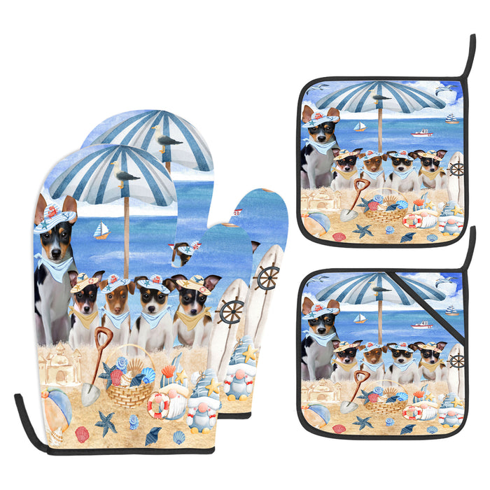 Rat Terrier Oven Mitts and Pot Holder Set: Explore a Variety of Designs, Custom, Personalized, Kitchen Gloves for Cooking with Potholders, Gift for Dog Lovers