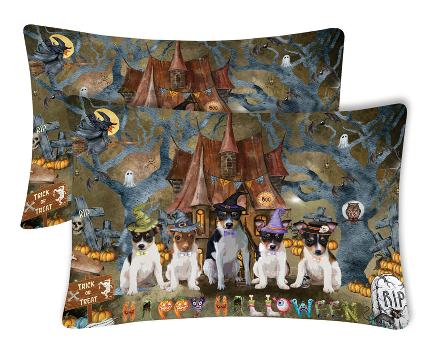 Rat Terrier Pillow Case: Explore a Variety of Designs, Custom, Standard Pillowcases Set of 2, Personalized, Halloween Gift for Pet and Dog Lovers