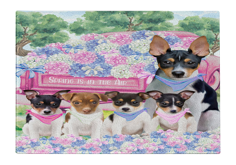 Rat Terrier Tempered Glass Cutting Board: Explore a Variety of Custom Designs, Personalized, Scratch and Stain Resistant Boards for Kitchen, Gift for Dog and Pet Lovers