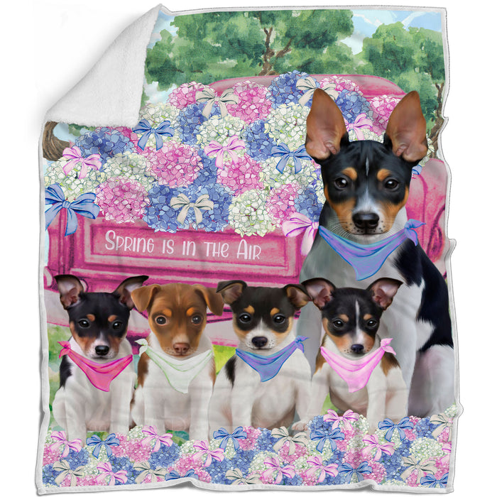 Rat Terrier Blanket: Explore a Variety of Custom Designs, Bed Cozy Woven, Fleece and Sherpa, Personalized Dog Gift for Pet Lovers