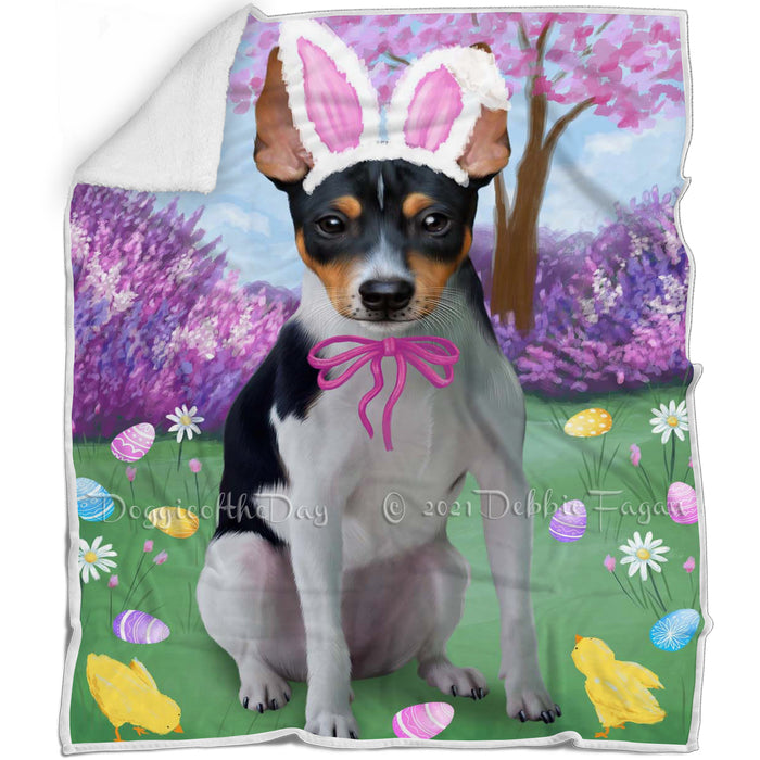 Rat Terrier Dog Easter Holiday Blanket BLNKT59871