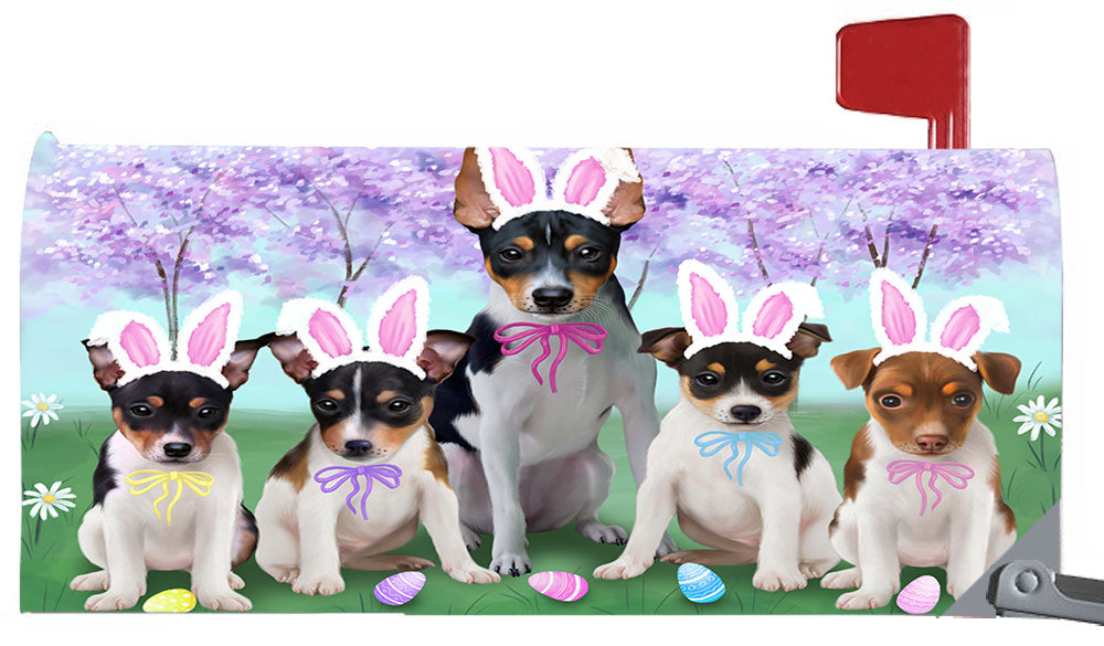 Easter Holidays Rat Terrier Dogs Magnetic Mailbox Cover MBC48413