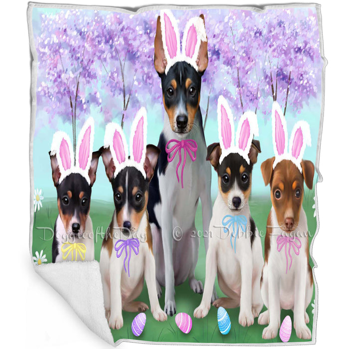 Rat Terriers Dog Easter Holiday Blanket BLNKT59880