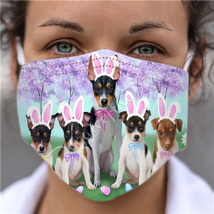 Easter Holiday Rat Terrier Dogs Face Mask FM49626