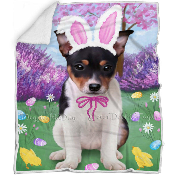 Rat Terrier Dog Easter Holiday Blanket BLNKT59889