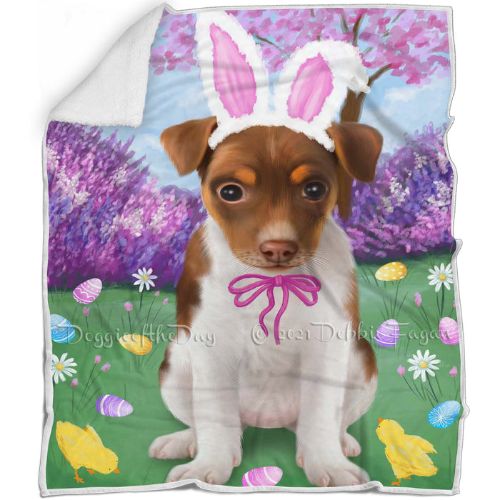 Rat Terrier Dog Easter Holiday Blanket BLNKT59898