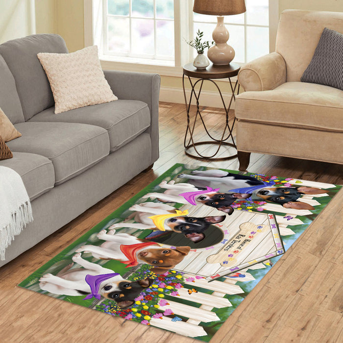 Spring Dog House Rat Terrier Dogs Area Rug