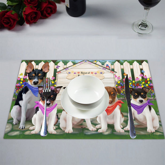 Spring Dog House Rat Terrier Dogs Placemat