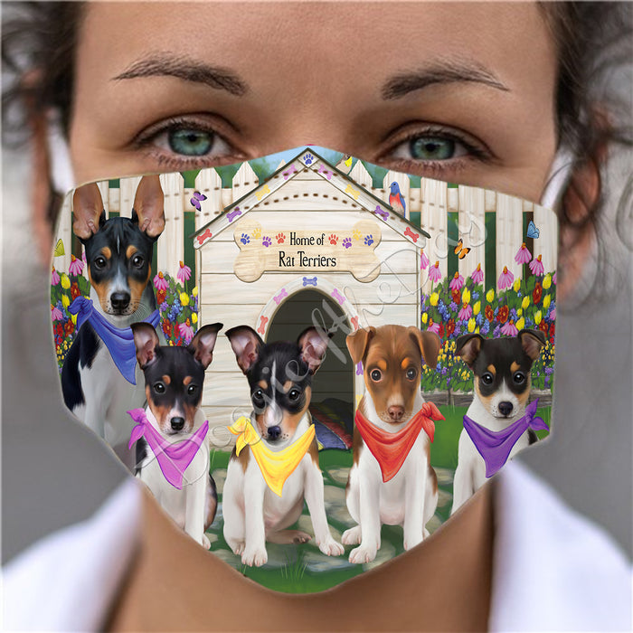 Spring Dog House Rat Terrier Dogs Face Mask FM48823