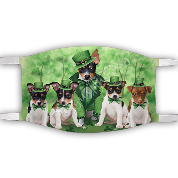 St. Patricks Day Irish Rat Terrier Dogs Face Mask FM50177