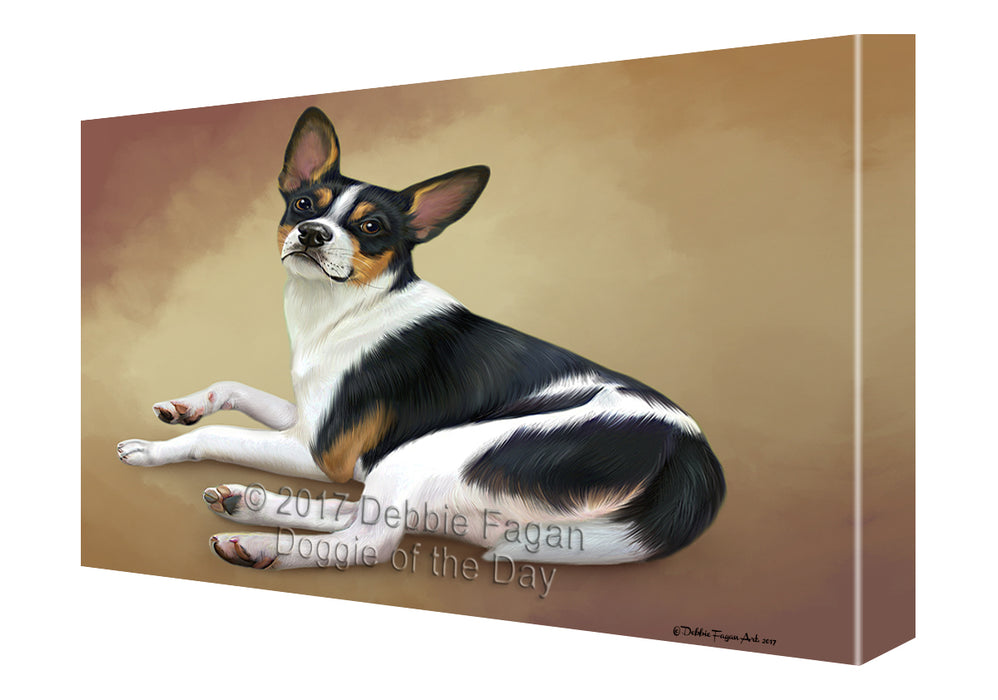 Rat Terrier Dog Canvas Wall Art CVS48621