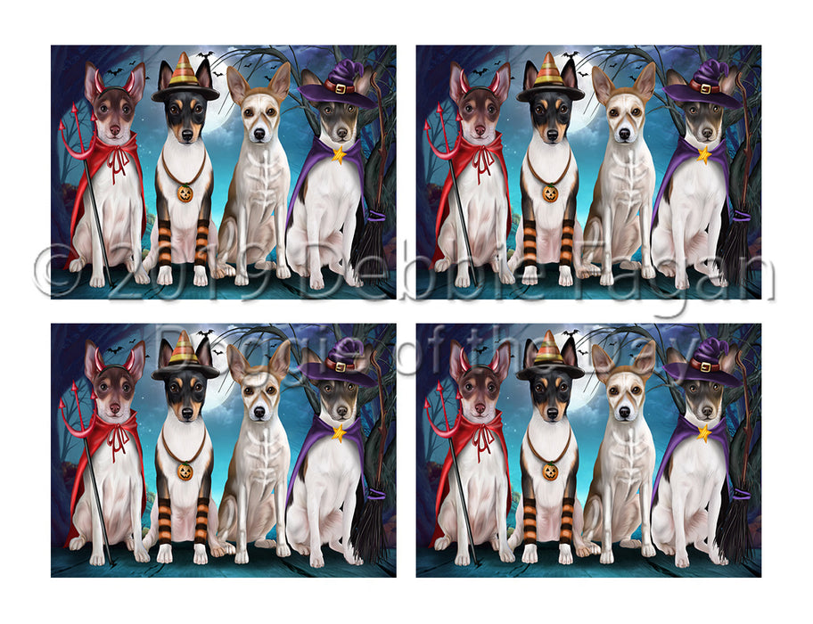 Halloween Trick or Teat Rat Terrier Dogs Placemat